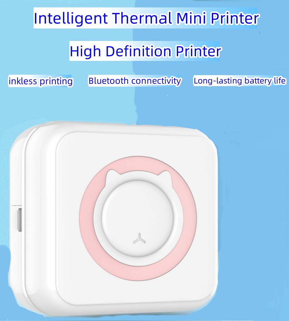 Sticker Printer,Mini Pocket Printer,Thermal Photo Printer