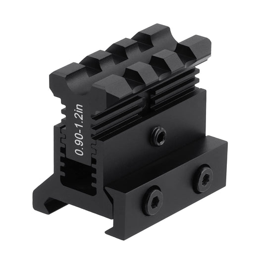 ToopMount Picatinny Riser Mount Rail Adjustable Height 0.9-1.2" Optic RiserMount