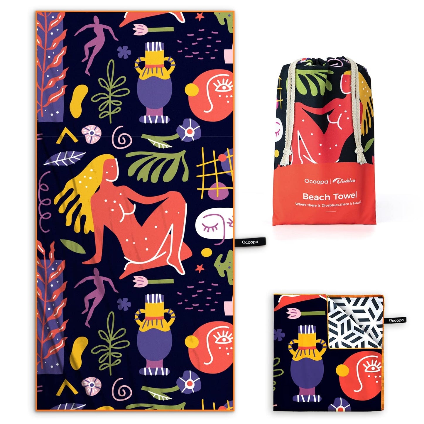 Beach Towel Microfiber, Extra Large 178cm*80cm