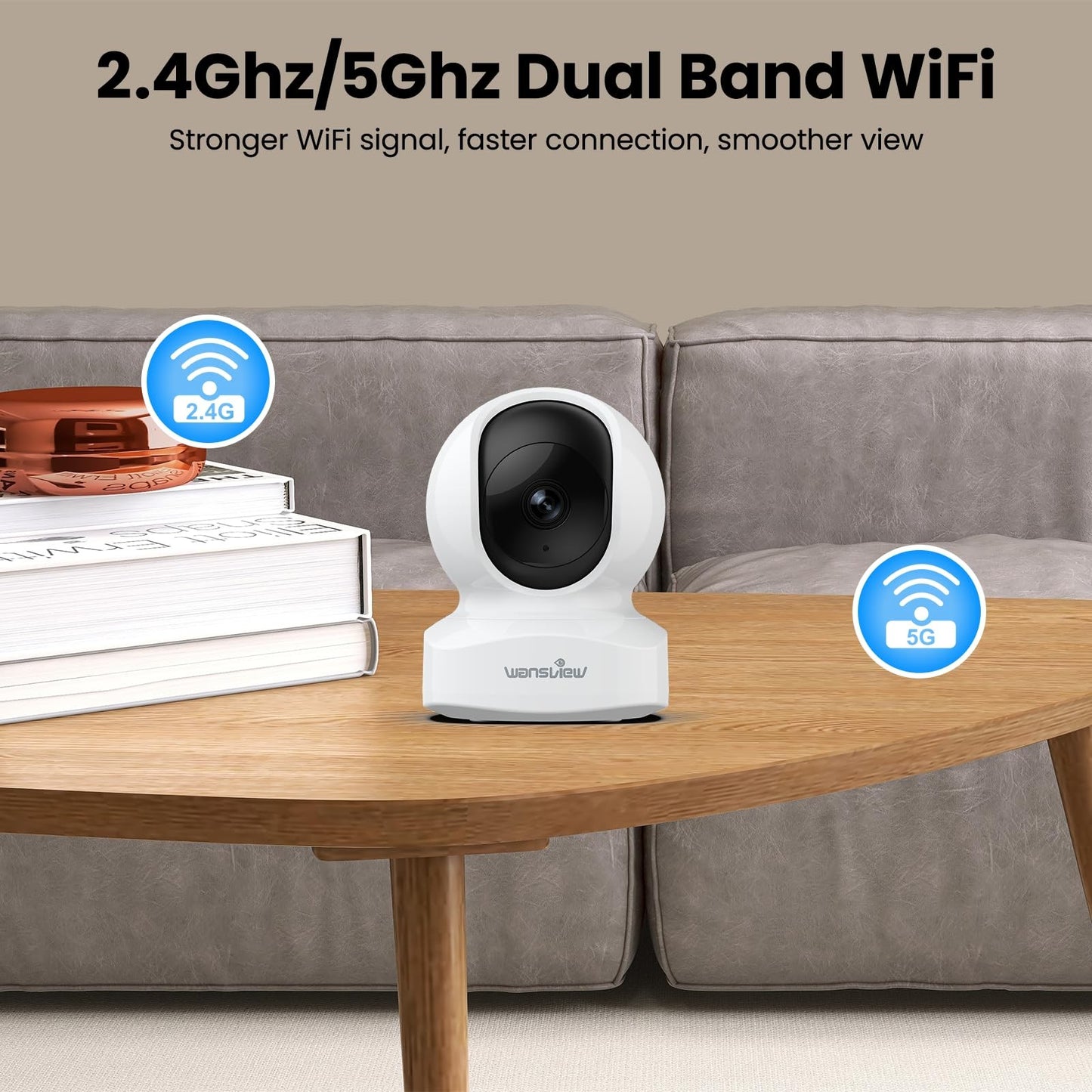 Wansview Pet Camera, Dog Camera, 5MP 5Ghz Dual-band WiFi
