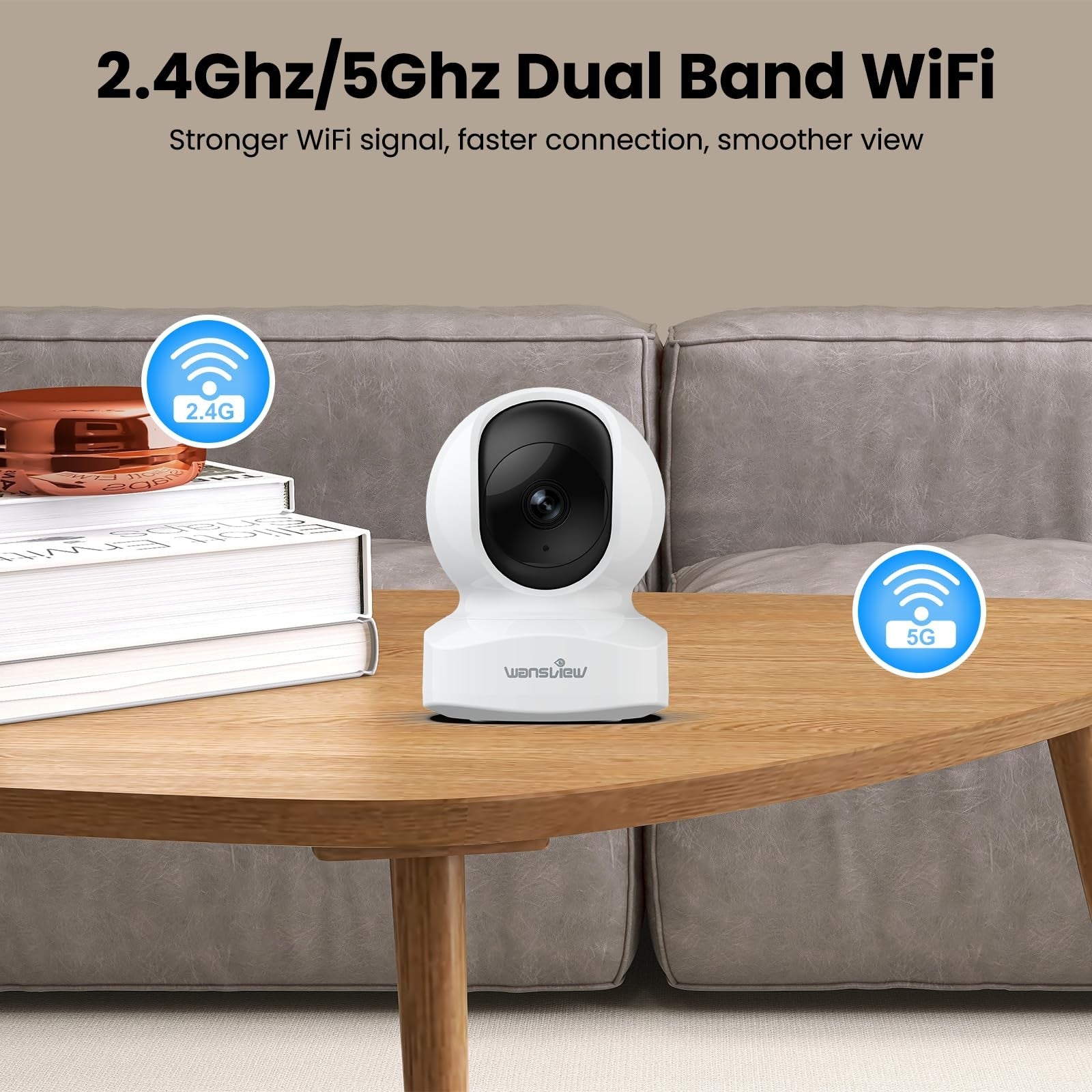 Wansview Pet Camera, Dog Camera, 5MP 5Ghz Dual-band WiFi