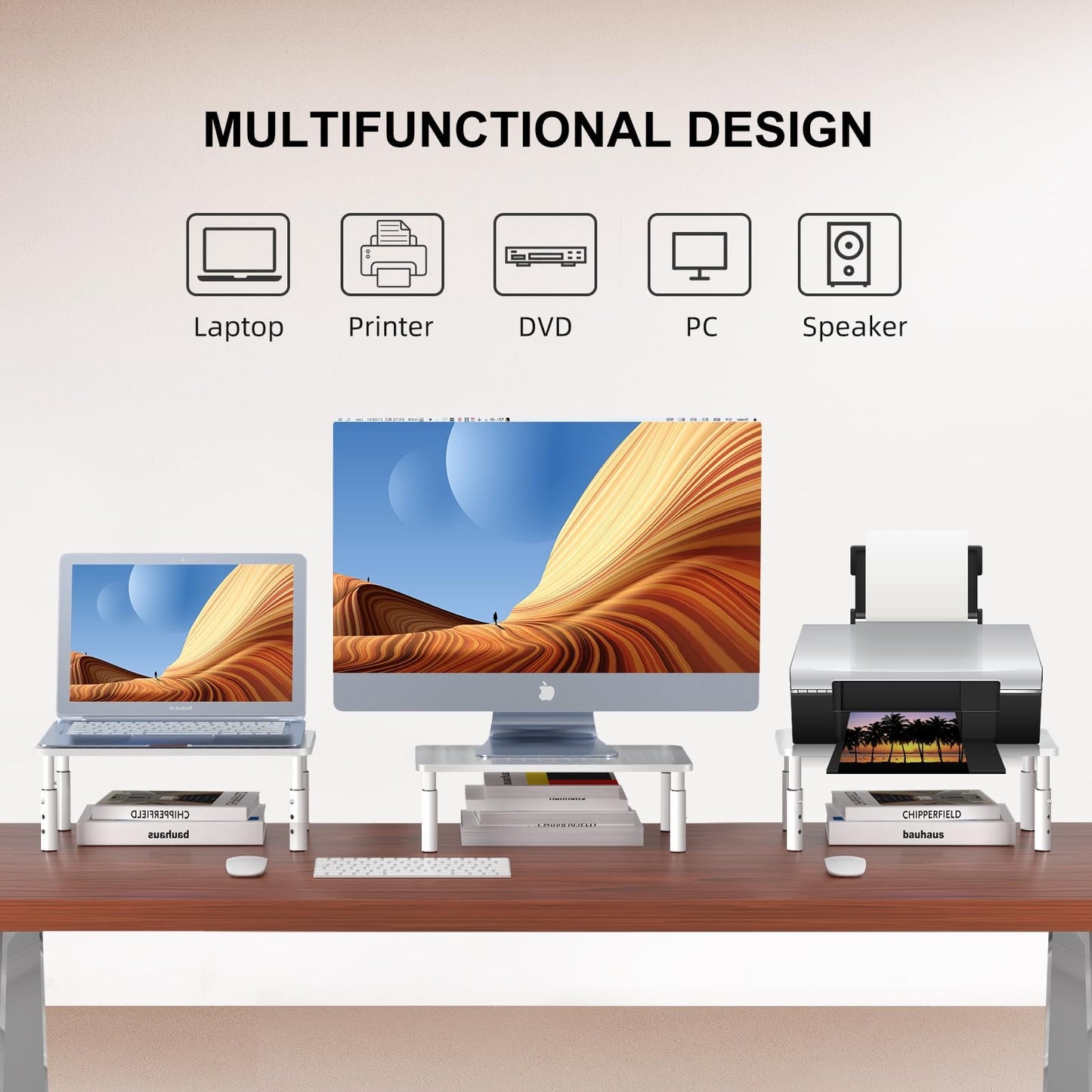 Bracwiser Monitor Stand Riser, Metal Computer Stand Riser