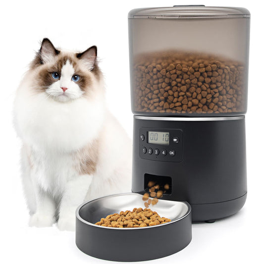 Automatic Cat Feeder Programmable 4 Meals Daily – 3-4L Capacity