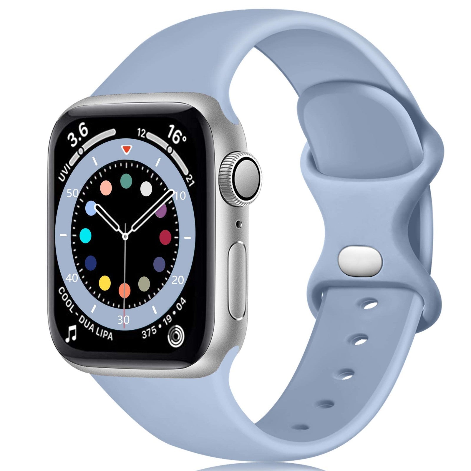 Silicone Strap Compatible with Apple Watch 40mm 38mm 41mm 42mm Replacement Strap