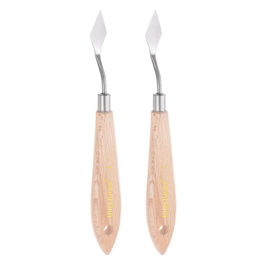 Painting Palette Knives 2pcs Stainless Steel Spatula for Oil Acrylic Paint