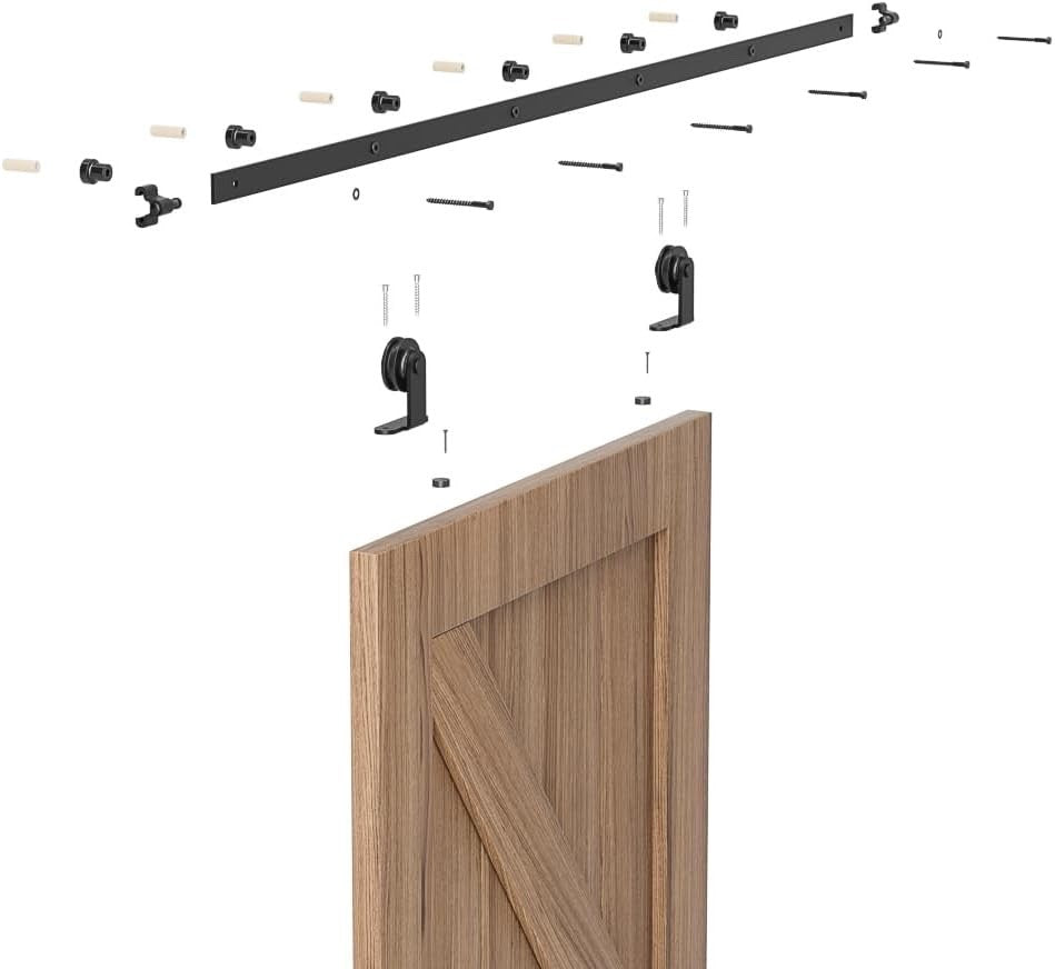5.5FT/167cm Interior Sliding Barn Wood Door Hardware Closet Track Kit
