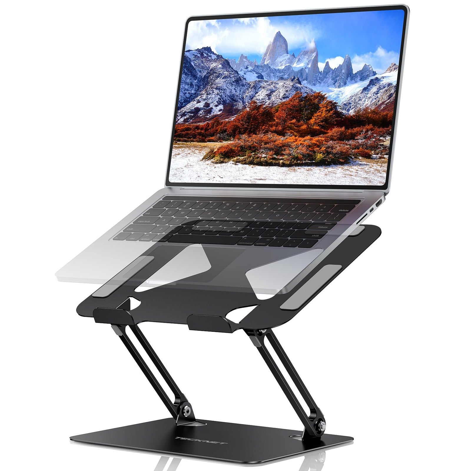 Laptop Stand Adjustable Metal Riser for 11–17.3in Laptops Ergonomic Portable