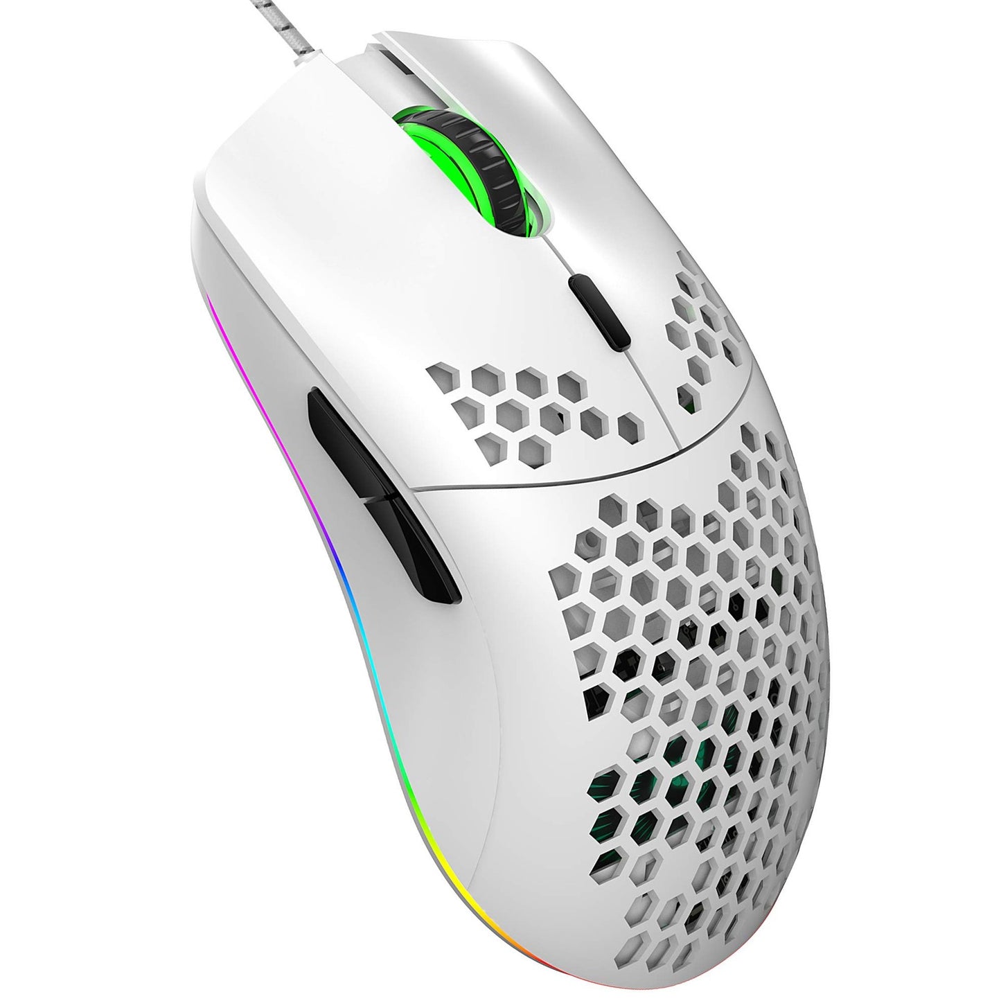 Wired Gaming Mouse, J900 6 RGB Lighting 6400 DPI