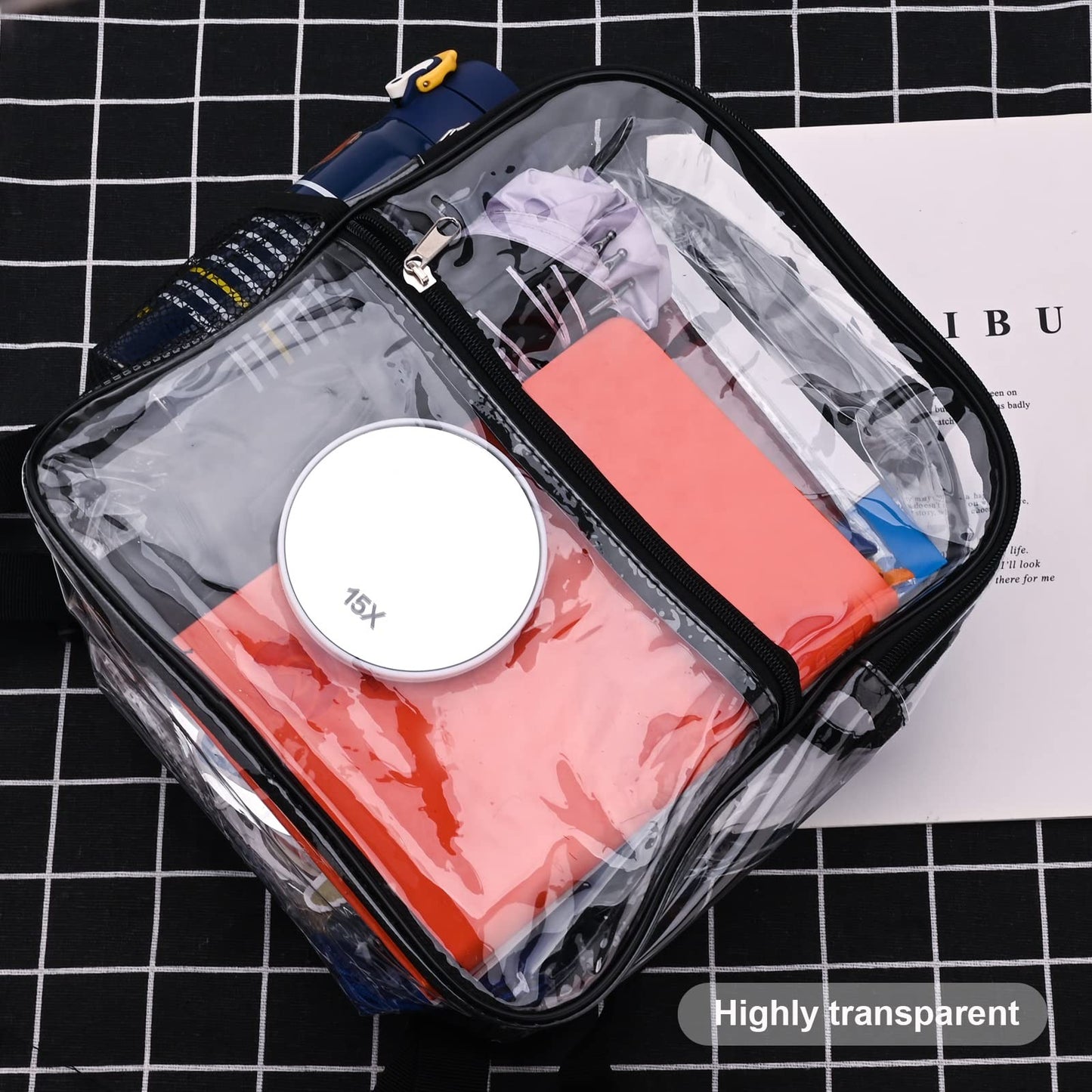 Clear Backpack Mini Transparent Backpack PVC Small See Through Waterproof