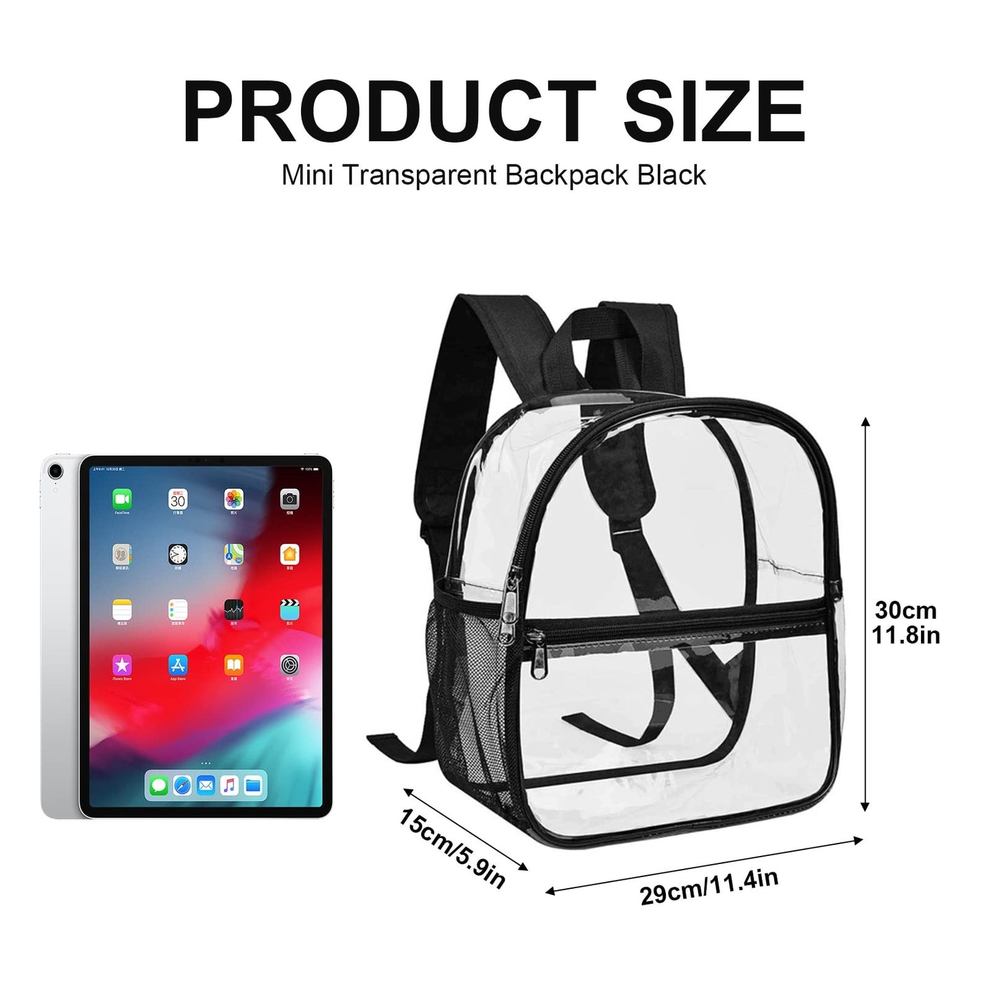 Clear Backpack Mini Transparent Backpack PVC Small See Through Waterproof