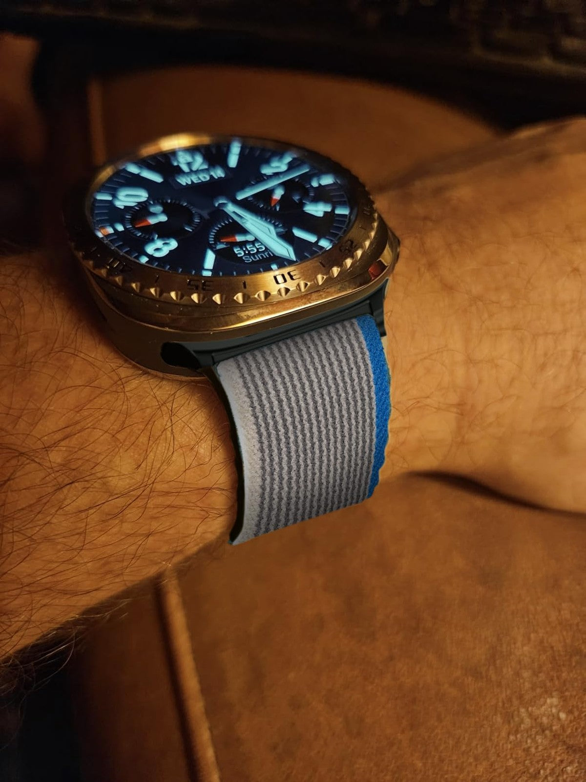 Samsung Galaxy Watch Ultra 47mm Soft Nylon Sport Strap – Black