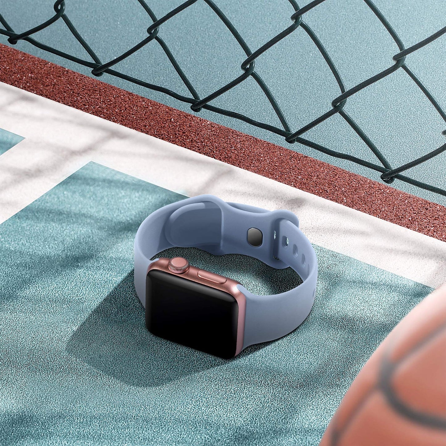 Silicone Strap Compatible with Apple Watch 40mm 38mm 41mm 42mm Replacement Strap