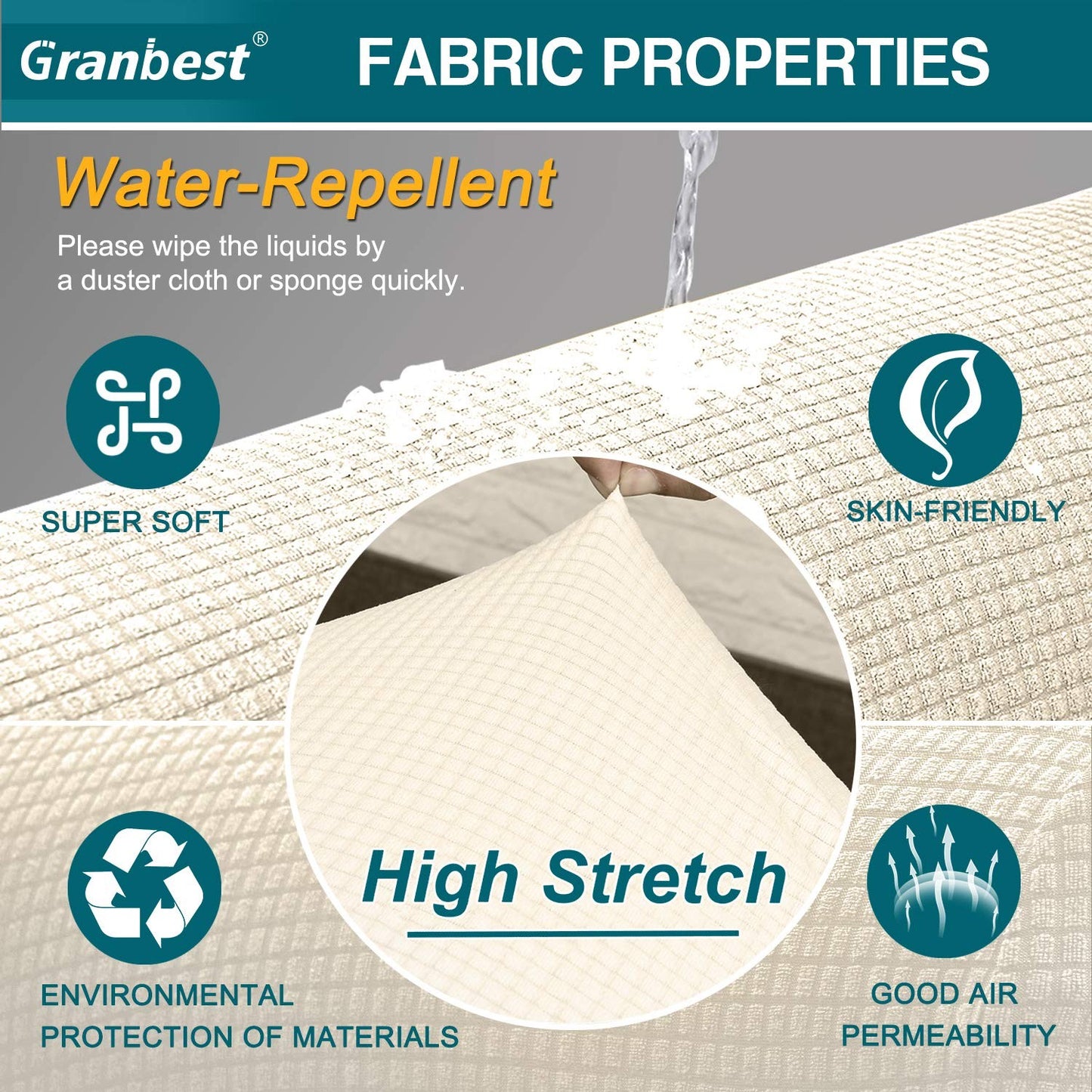 Granbest Premuim Water Repellent Armchair Covers 1 Piece
