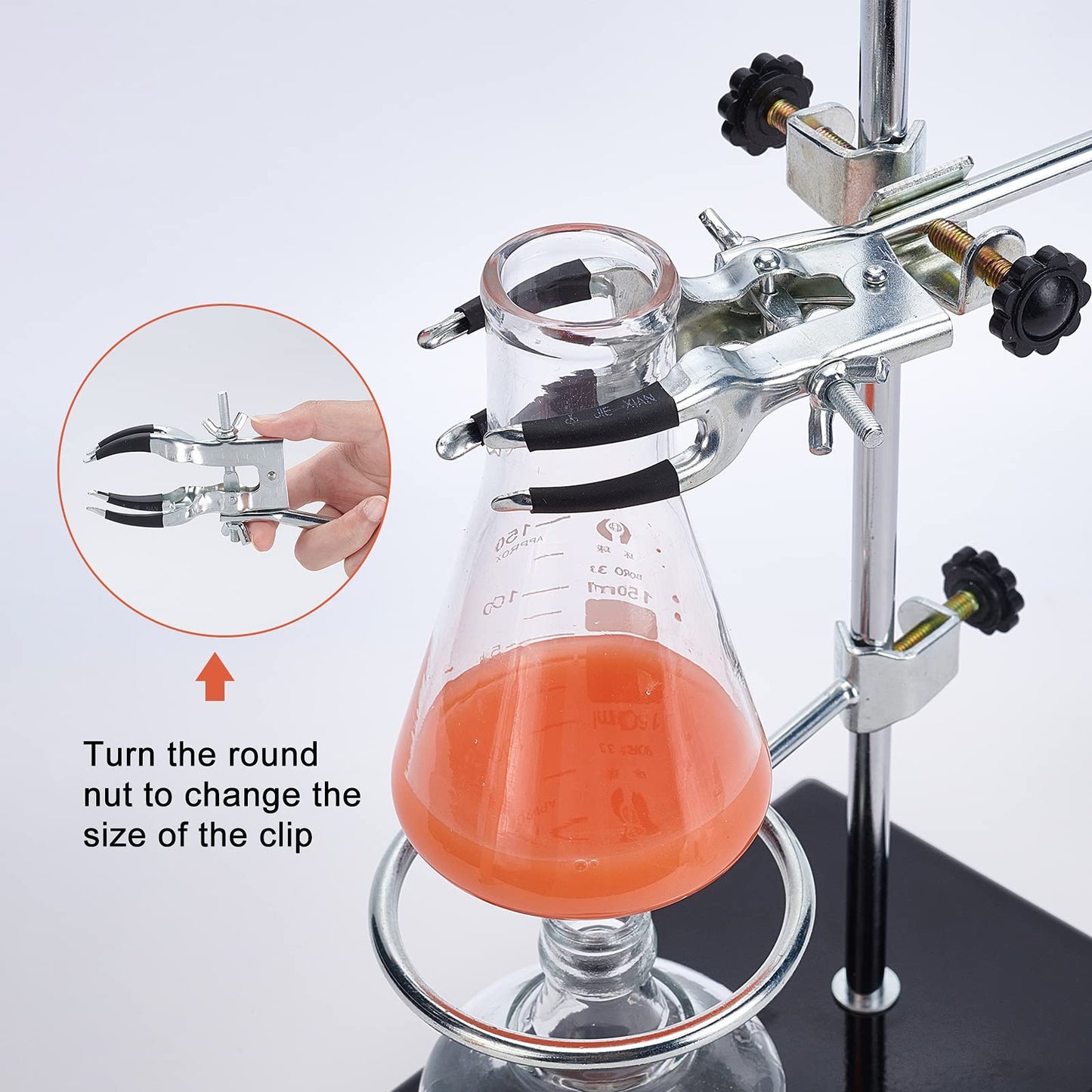 OLYCRAFT Laboratory Grade Stand Support Set with Coated Base (8.3"x5.4")
