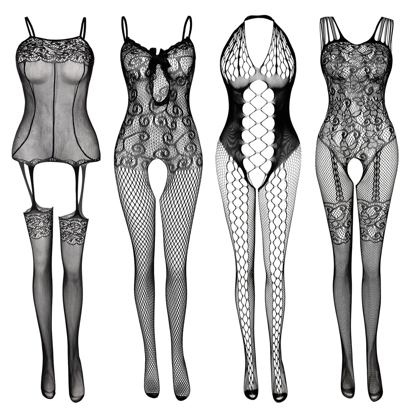 JDiction Fishnet Lingerie Fishnet Bodysuit Lace Bodysuits Sexy Babydoll
