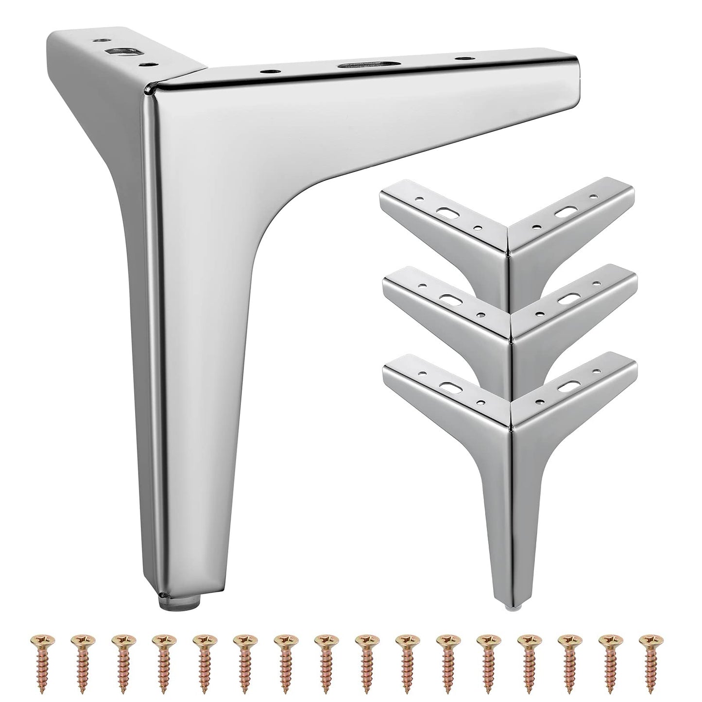 4 PCS Metal Furniture Legs Sofa Legs Modern Metal Triangle Furniture Feet 13 cm