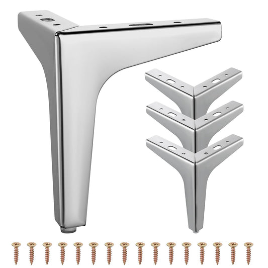 4 PCS Metal Furniture Legs Sofa Legs Modern Metal Triangle Furniture Feet 13 cm