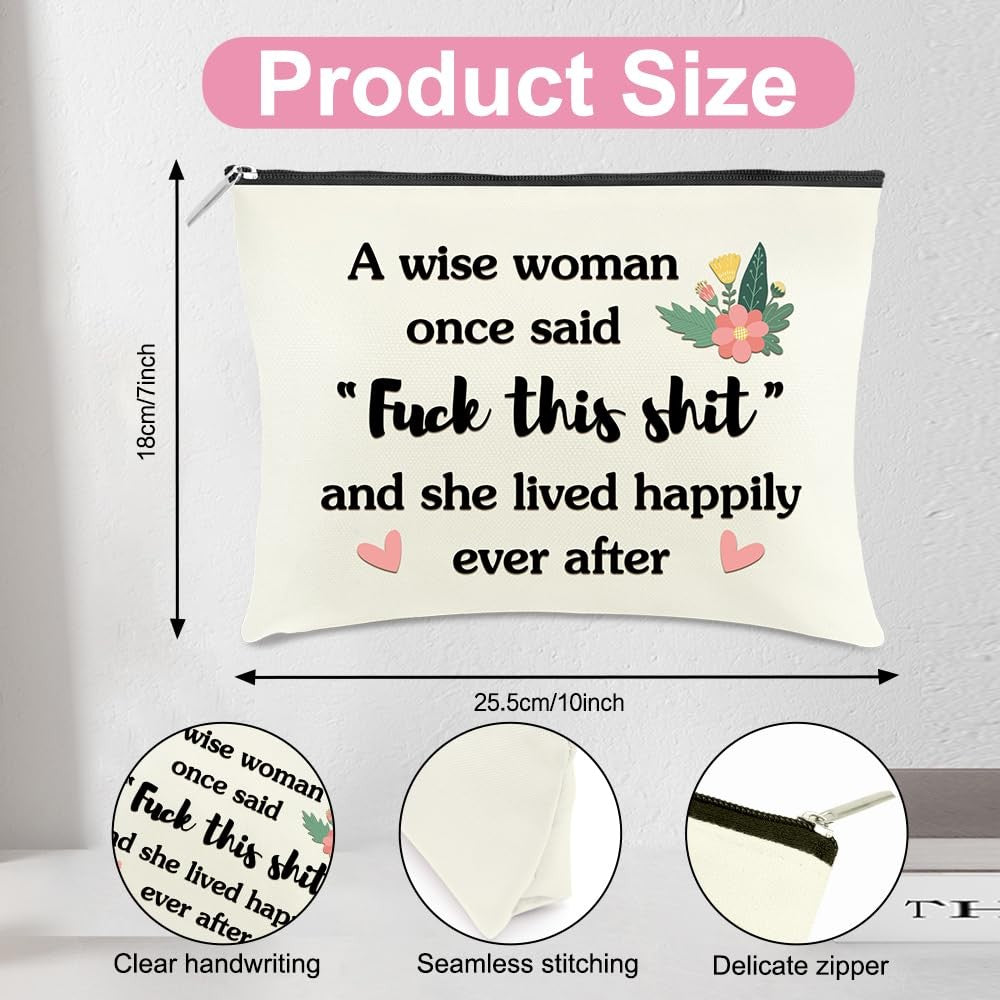 Unique Makeup Bag Gift for Women with Travel Cosmetic Pouch