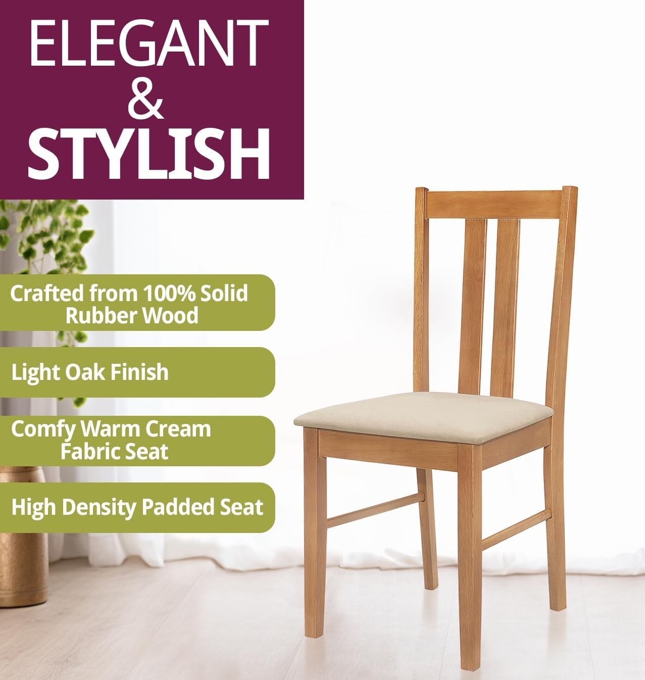 Light Oak Drop Leaf Dining Set – Wooden Dinner Table with 2 Chairs