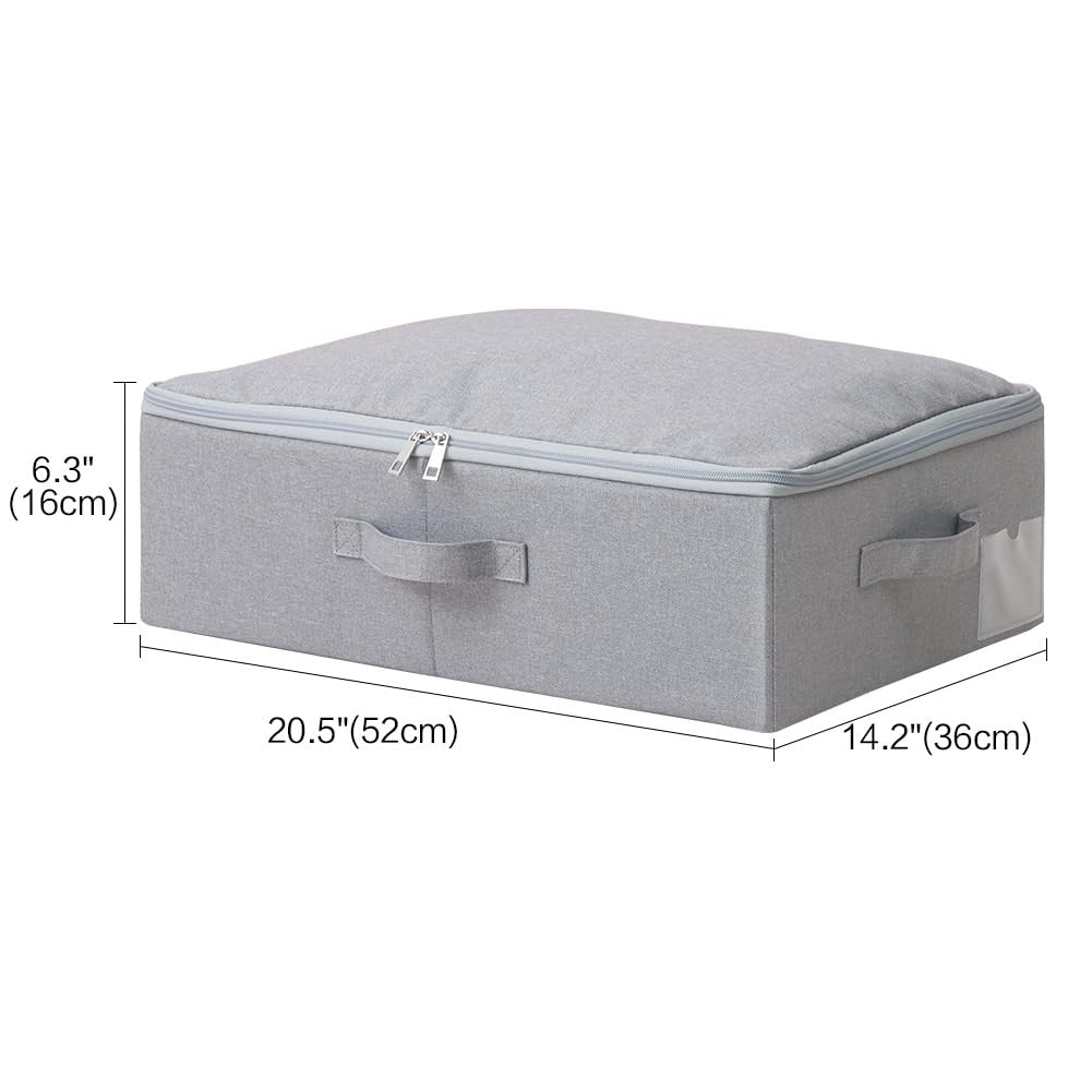 Amonsen Pack of 2, Slim Folding Storage Boxes with Soft Lid