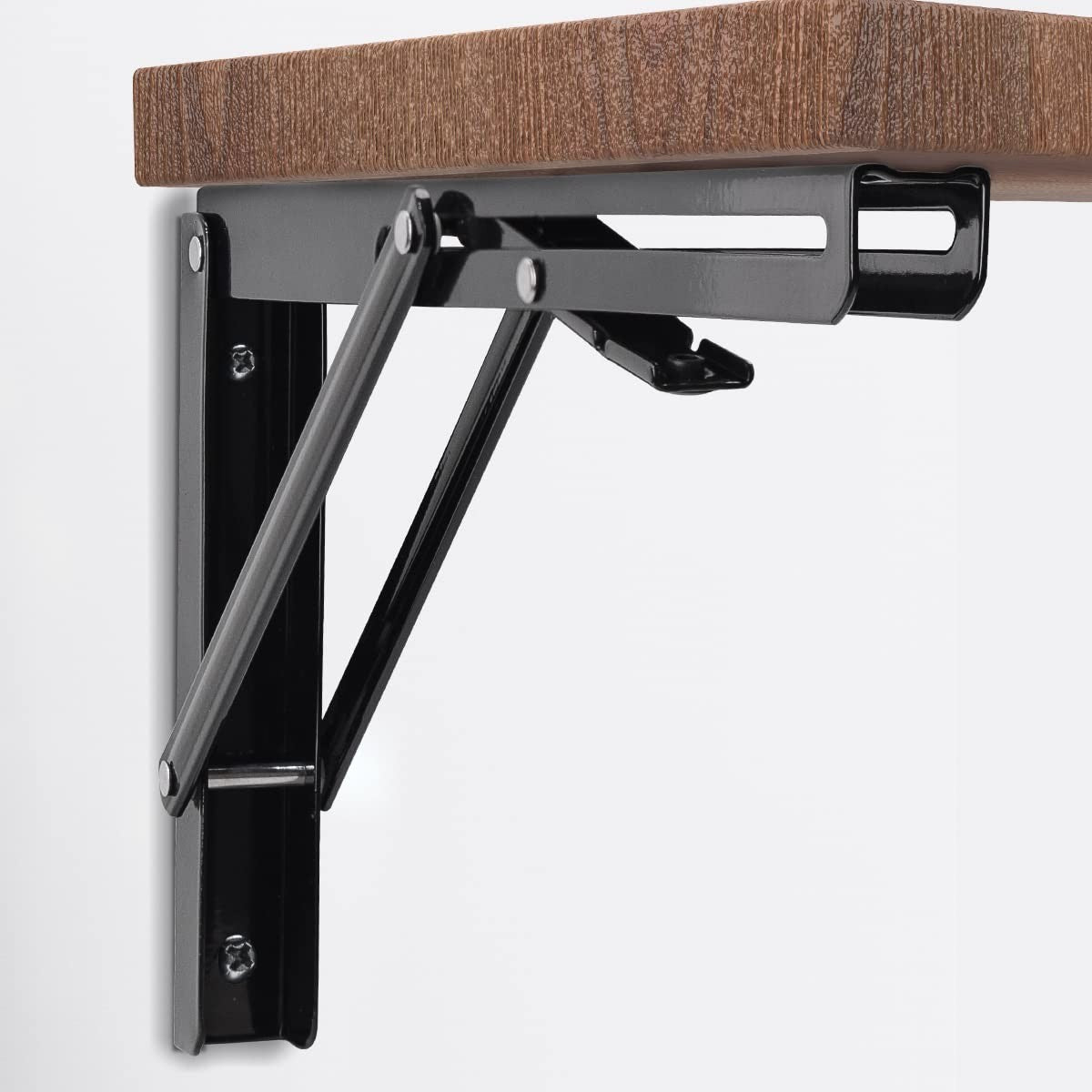 YUMORE Folding Shelf Bracket 40cm,Heavy Duty Collapsible Brackets Shelf Support