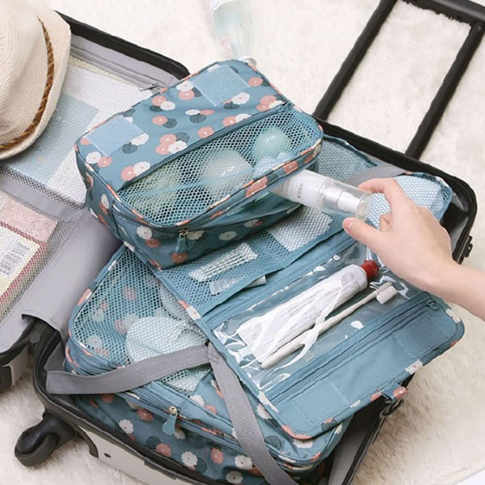 Travel Toiletry Bag, Hanging Toiletries Wash Bag Makeup Cosmetic Organizer -Grey