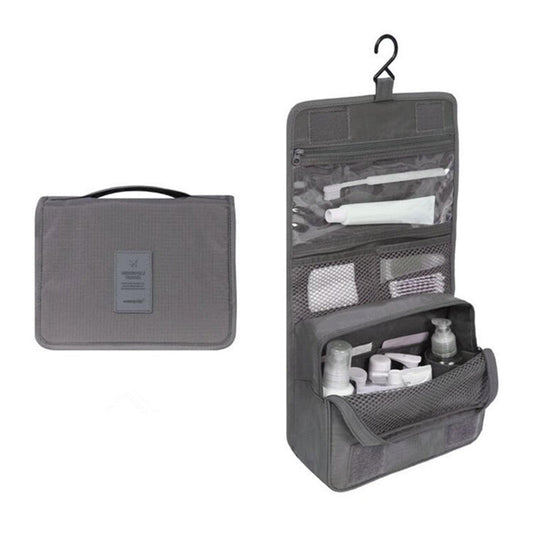 Travel Toiletry Bag, Hanging Toiletries Wash Bag Makeup Cosmetic Organizer -Grey