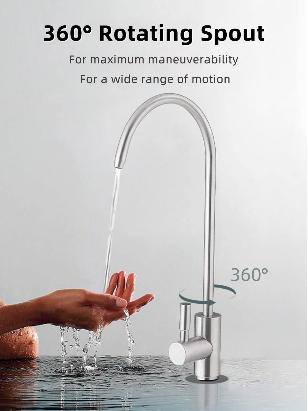 Drinking Water Tap,Easy to Install Sink Water Filter Tap for Kitchen Bar Sink