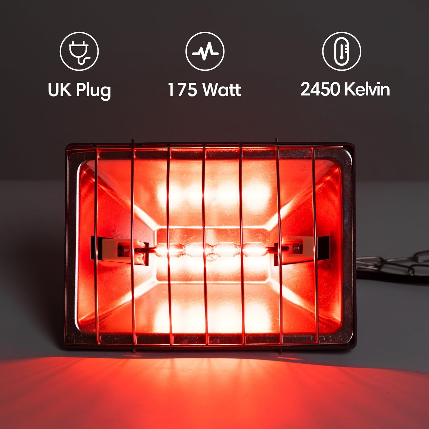 Nottac Heat Lamp for Chickens Chicks, 175W Brooder Heater