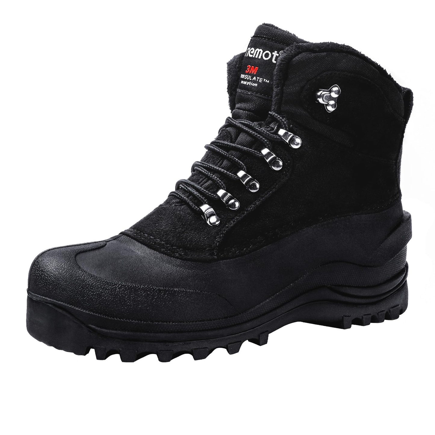 Riemot Women's Men's Snow Boots, Waterproof Winter Boots UK 9