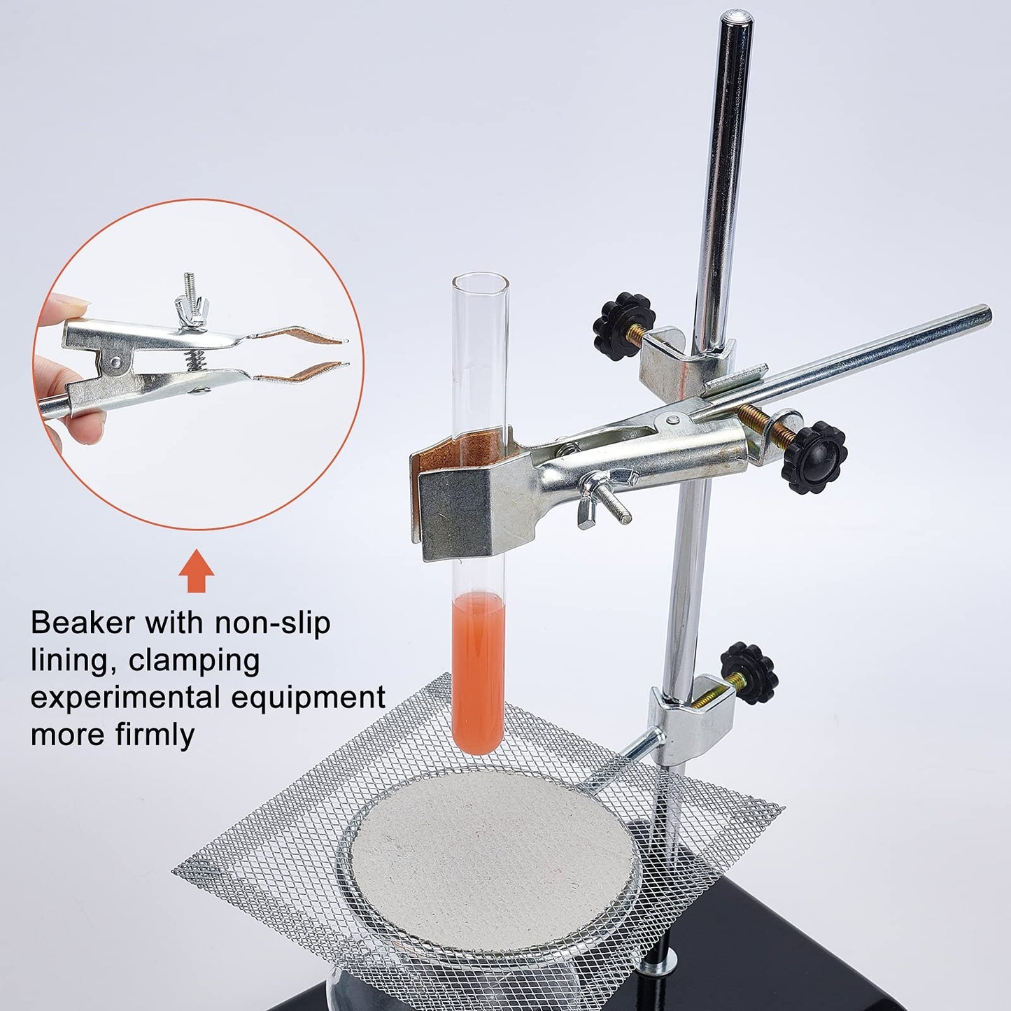 OLYCRAFT Laboratory Grade Stand Support Set with Coated Base (8.3"x5.4")