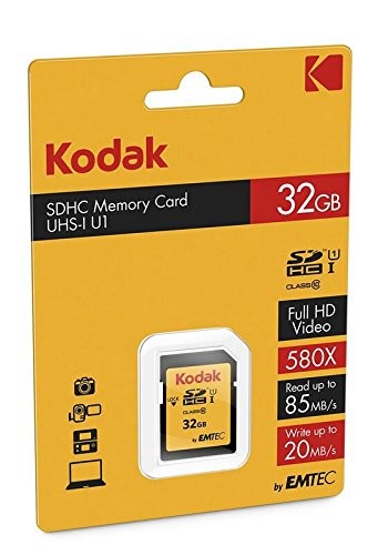 Kodak Premium SDHC 32GB Class 10 U1 Memory Card