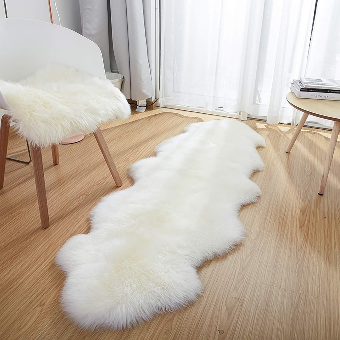 Genuine Sheepskin Rug Large (180x55cm, Ivory) MYLUNE HOME  Area Rugs