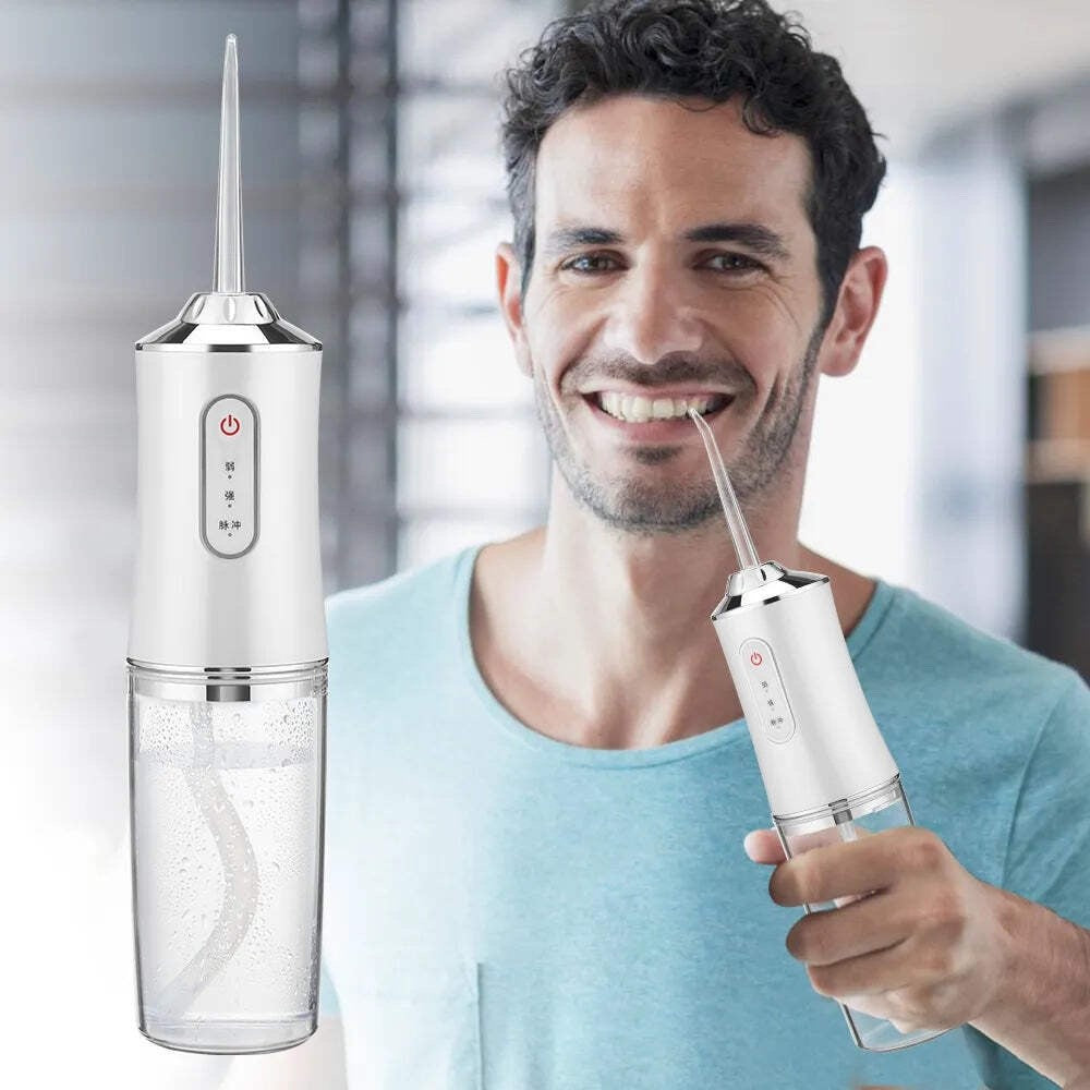Water Dental Floss Portable Cordless Oral Irrigator Cleaning 3 Mode Rechargeable