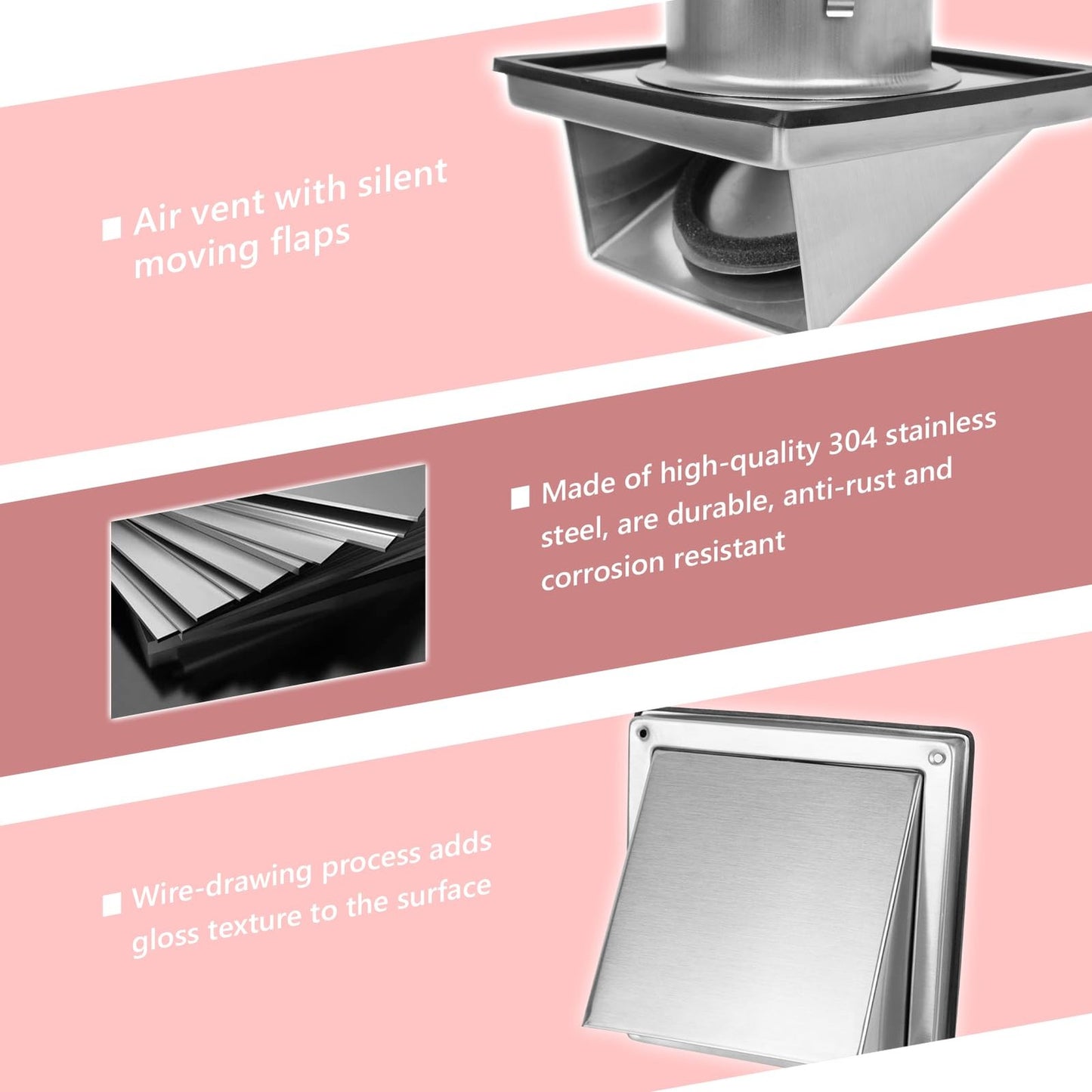 WeCooper 125mm External Wall Louvre Grille for Extractor Fan