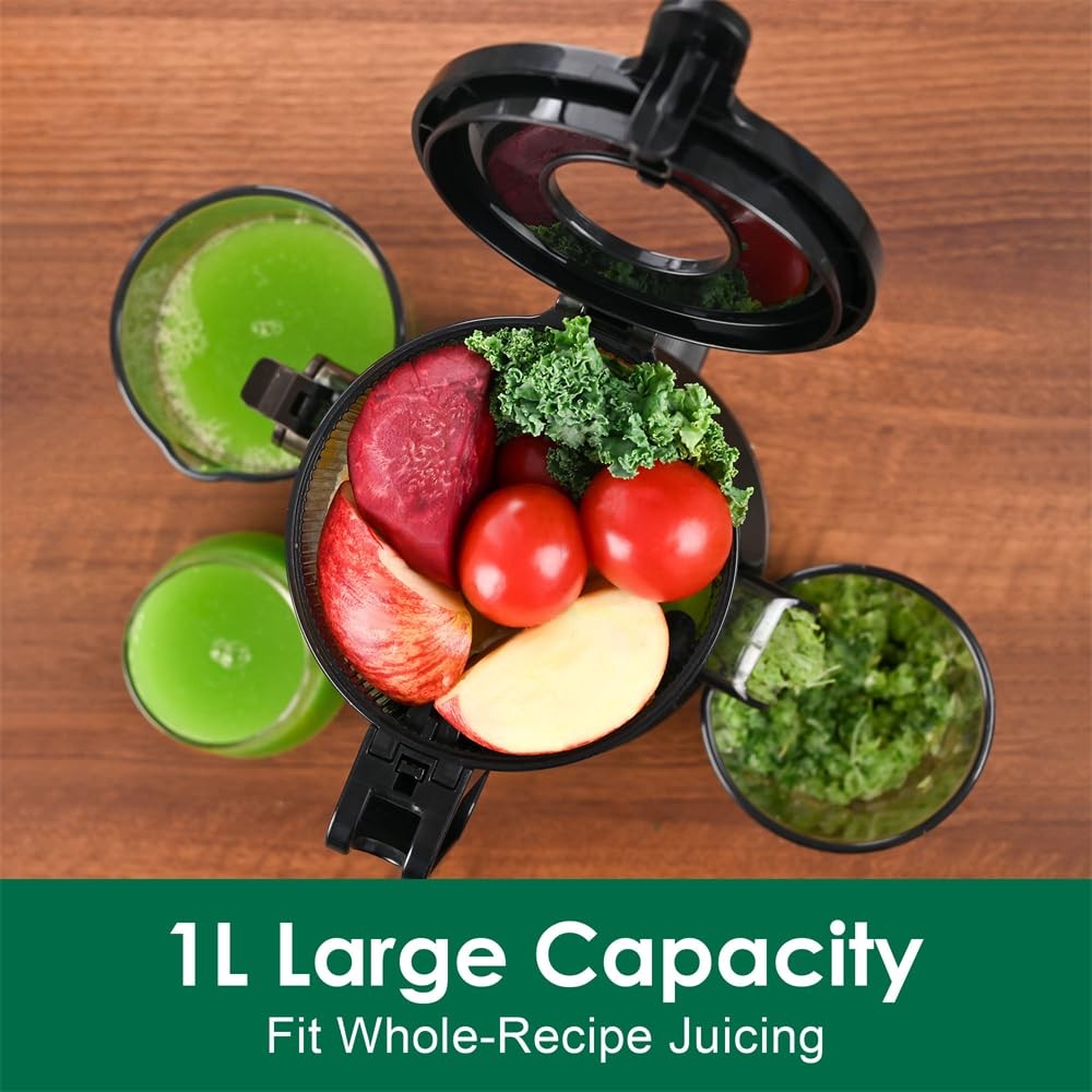 Cold Press Juicer Machines,Fretta Slow Masticating Juicer with 108MM Large Feed