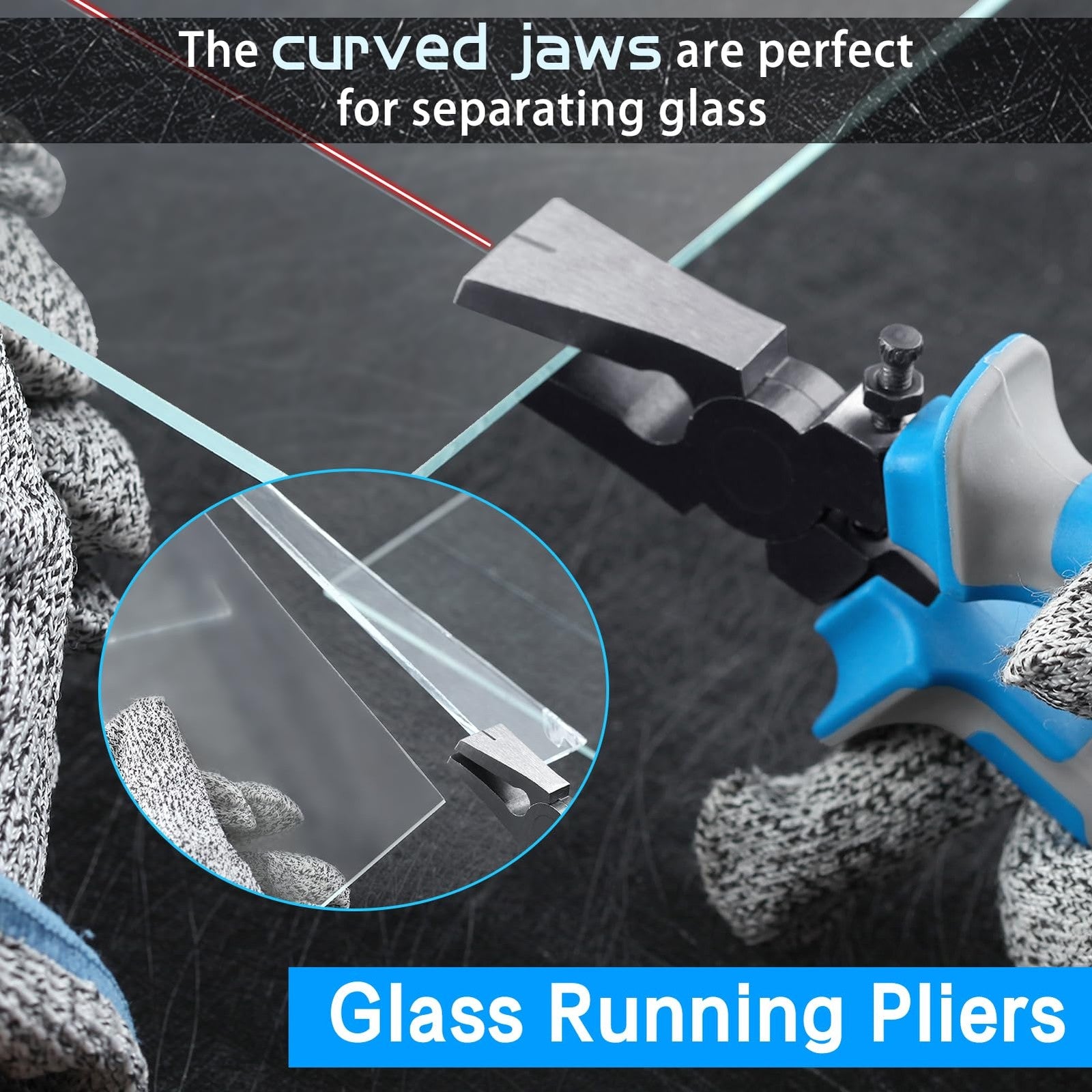 Glass Cutting Pliers Set 6in Breaker & Runner Bottle Stained Glass Cutter – 6in