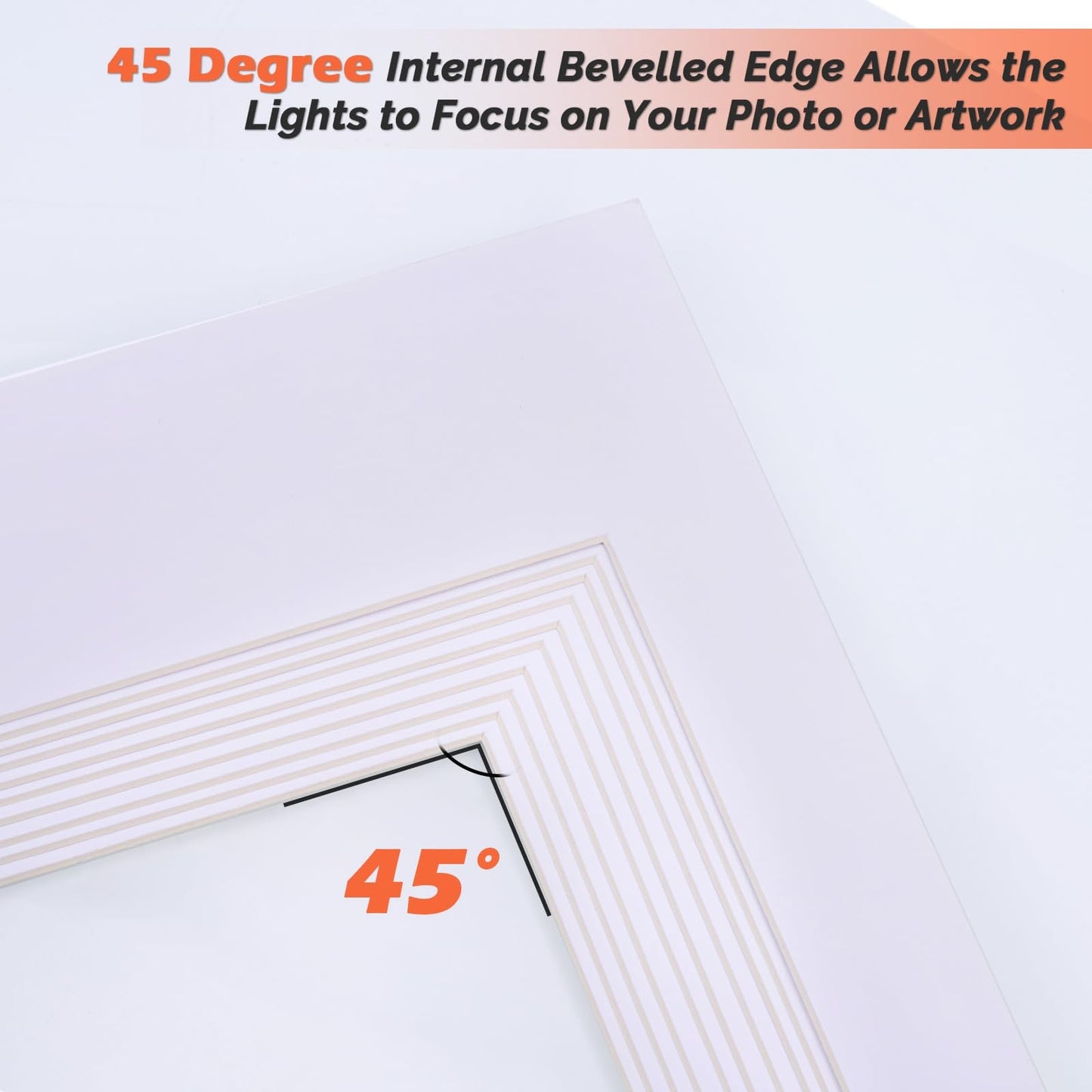 30x40cm Picture Mounts Acid-Free for 25x30cm Frames, 10-Pack White Photo Mounts