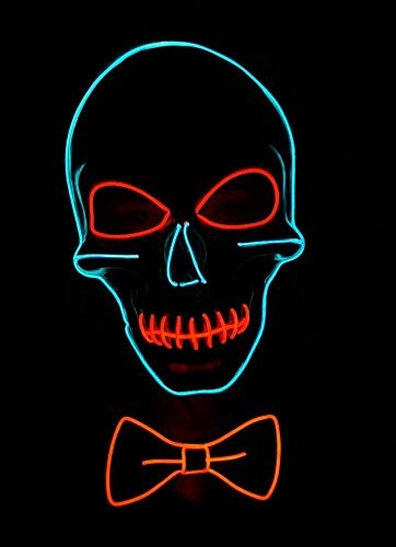 LED Skull Mask for Halloween Costume Party – Spooky Glowing
