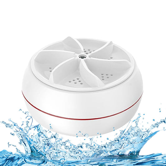 Mini Portable USB Washing Machine – Ultrasonic Turbo Washer for Clothes and Dishes