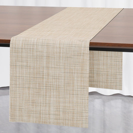 Myir JUN Washable Table Runner Decorative Ribbon for Parties Weddings – Light Yellow 12x72in
