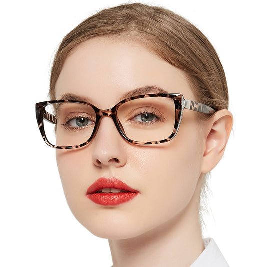 Reading Glasses Medium Square Premium Readers Spring Hinge – Grey +4.00