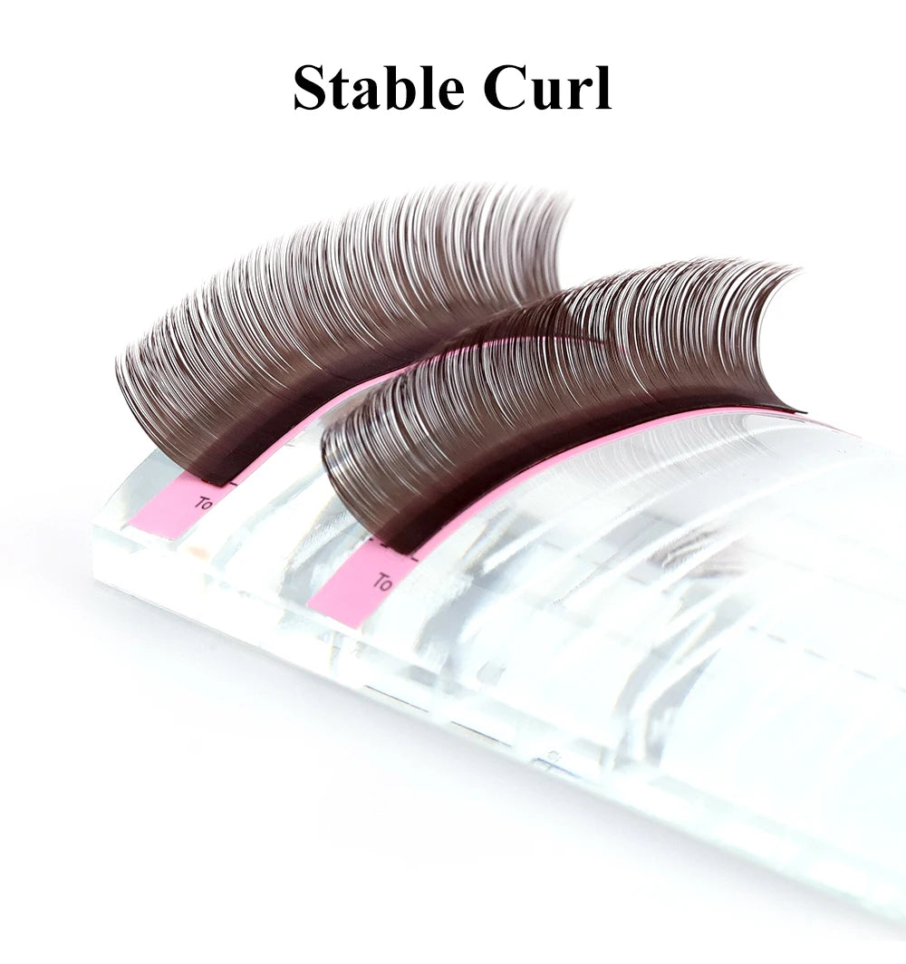 NAGARAKU Brown Eyelashes Individual Eyelash Makeup 16 Lines Brown Color High Quality Super Soft Natural Synthetic Mink