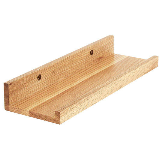 IBUYKE Wood Floating Shelf Wall Mounted Rustic Ledge Shelf – Wood Colour 30cm