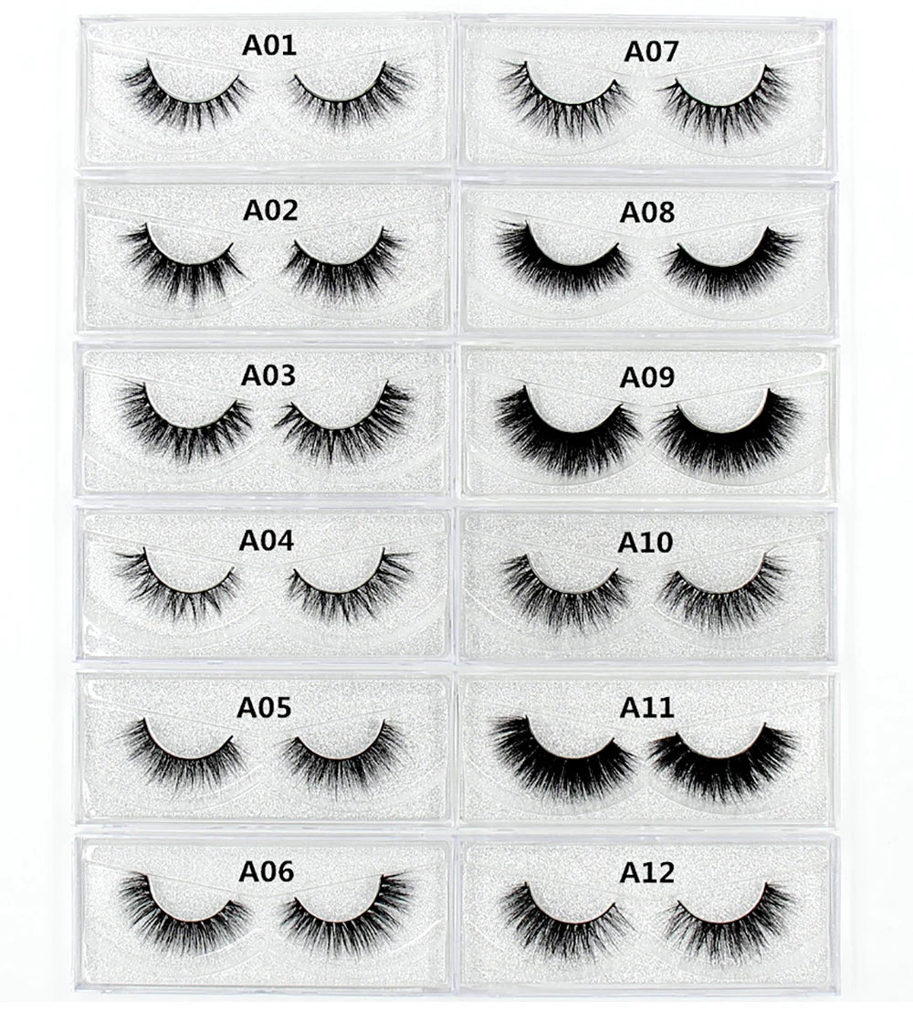 AMAOLASH Eyelashes 3D Mink Lashes Long Lasting Mink Eyelashes Natural Volume Eyelash Extension False Eyelashes Makeup A04