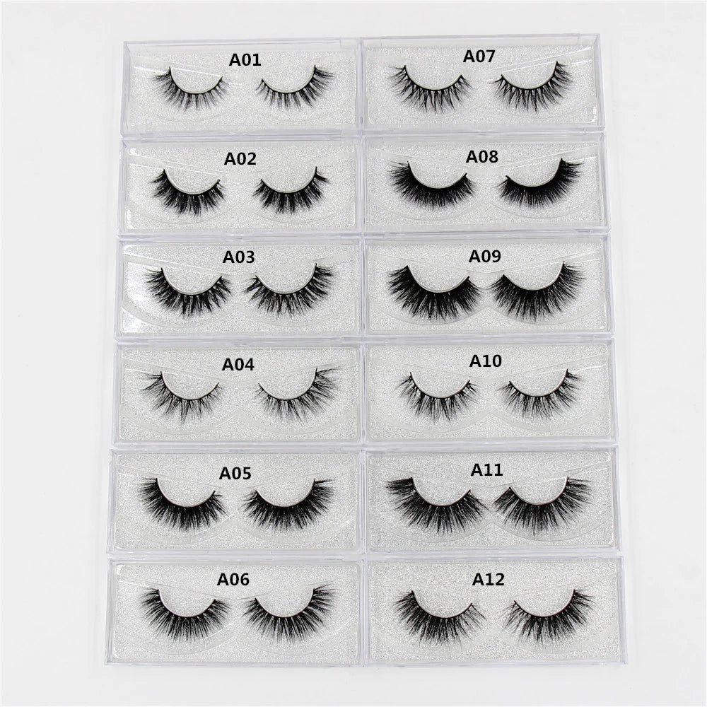 AMAOLASH Eyelashes 3D Mink Lashes Long Lasting Mink Eyelashes Natural Volume Eyelash Extension False Eyelashes Makeup A04