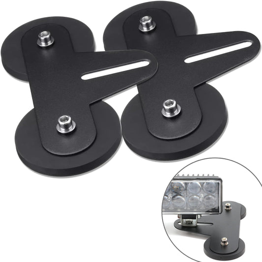 Willpower 2 Piece Magnetic Base LED Light Bar Mounting Bracket, Strong Suction Cup Bracket for Off Road Truck Car Headlight Roof Light Bar.