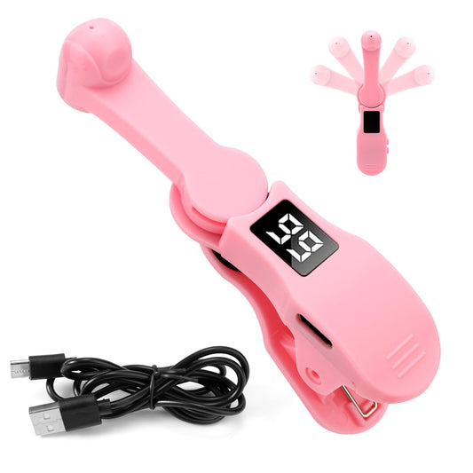 Phone Auto Clicker Speed-Adjustable Anti-Slip Clip Continuous Click Tool – Pink