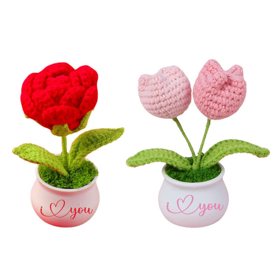 Handmade Love Desk Ornaments 2-Pack Home Office Car Dashboard Romantic Gifts – Mixed Colours