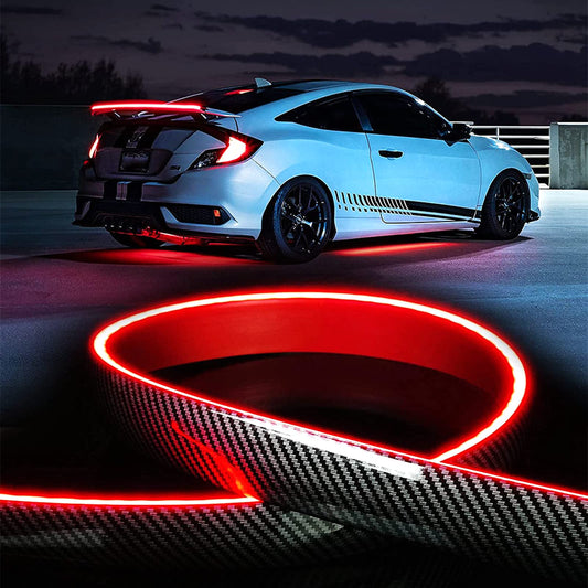 Universal Car Roof Spoiler LED Light Strip Brake/Turn Signal 130cm – Carbon 130cm